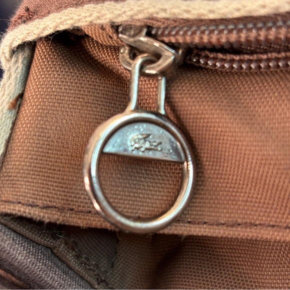 Vintage Lacoste New City Casual Brown/Tan messenger bag EUC 11.5" x 15.7" x 5” - Picture 6 of 12